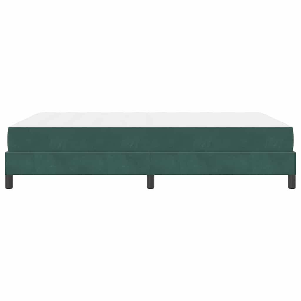 Box spring seng med madras Mørkegrøn 140 x 190 cm Stof