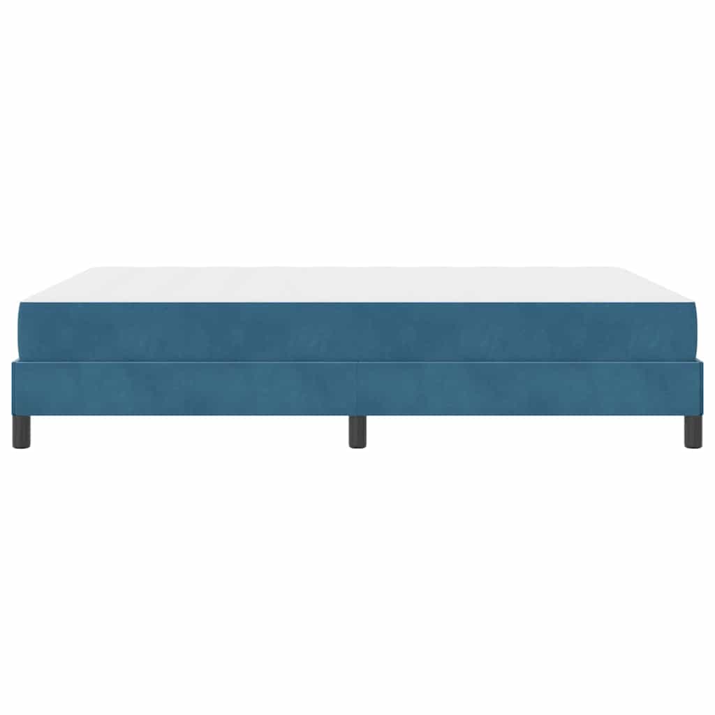 Box spring seng med madras Mørk blå 140 x 190 cm Stof