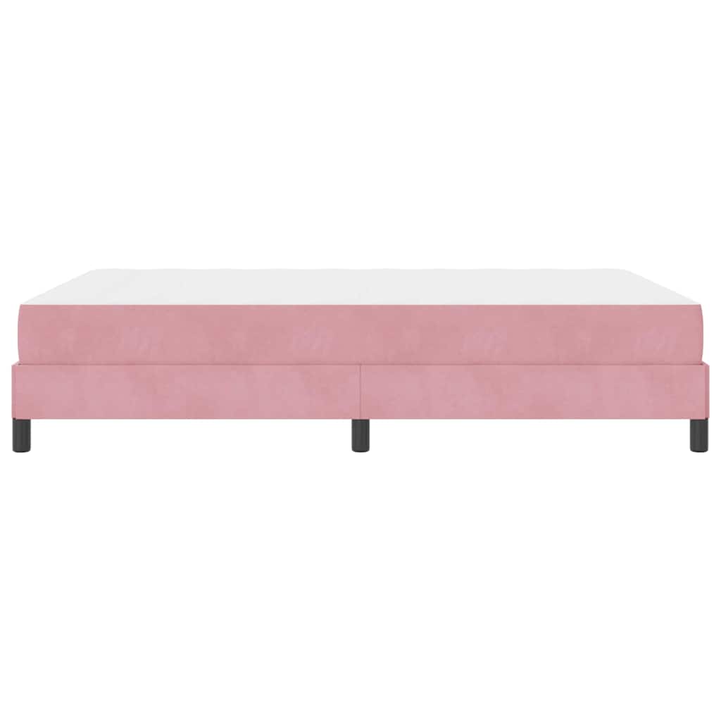 Box spring seng med madras Lyserød 140 x 190 cm Stof