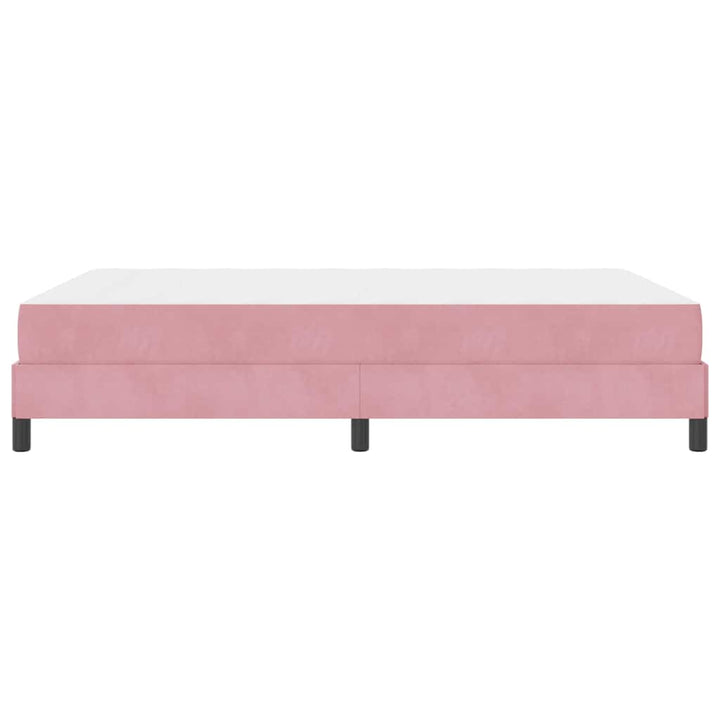 Box spring seng med madras Lyserød 140 x 190 cm Stof