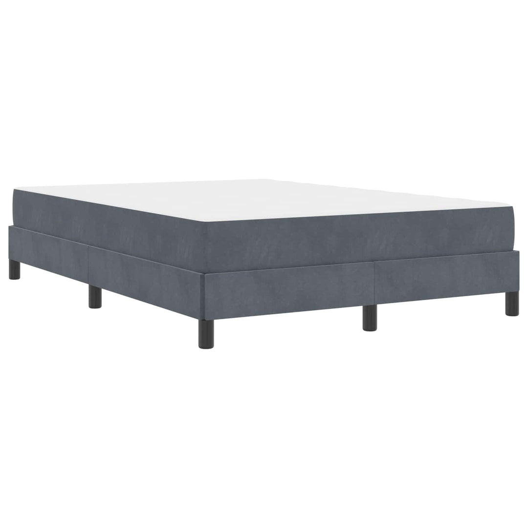 Box spring seng med madras Mørkegrå 140 x 200 cm Stof
