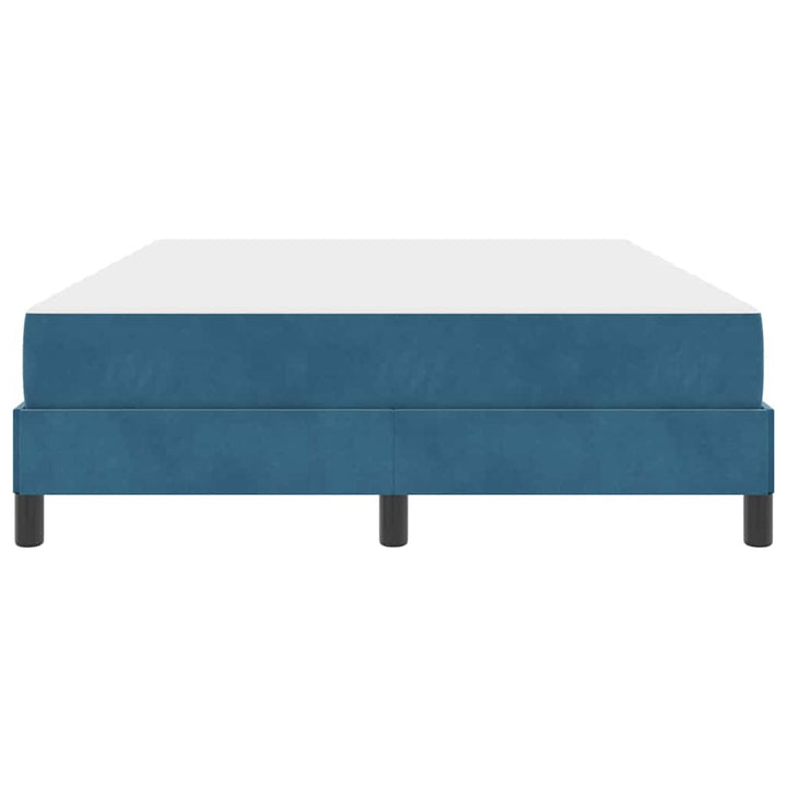 Box spring seng med madras Mørk blå 140 x 200 cm Stof