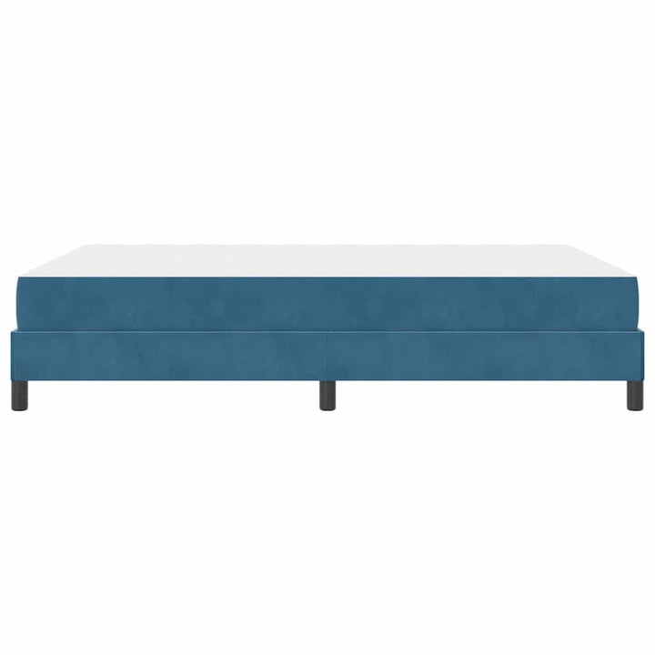 Box spring seng med madras Mørk blå 140 x 200 cm Stof