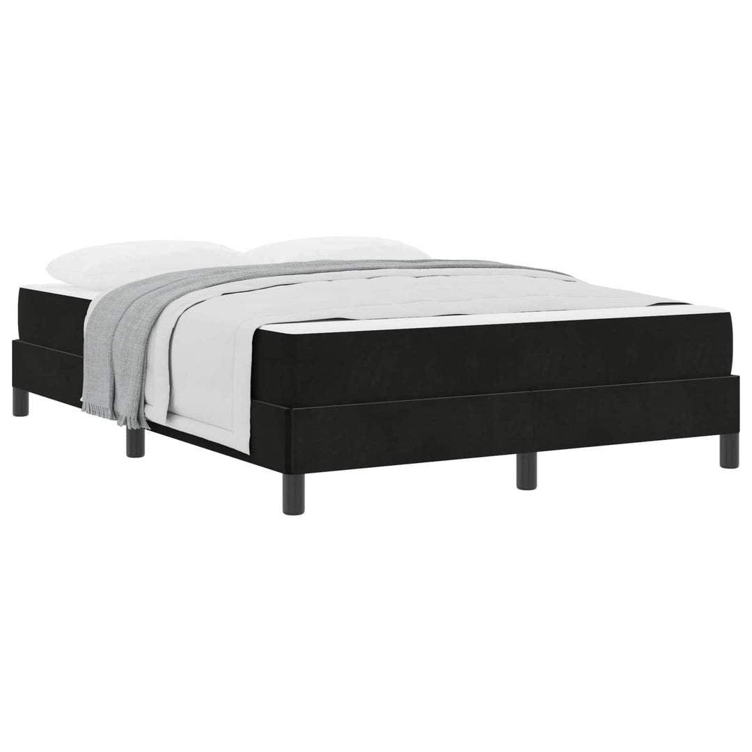 Box spring seng med madras Sort 160 x 200 cm Stof
