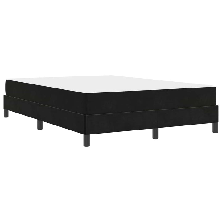 Box spring seng med madras Sort 160 x 200 cm Stof