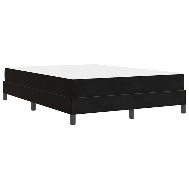 Box spring seng med madras Sort 160 x 200 cm Stof