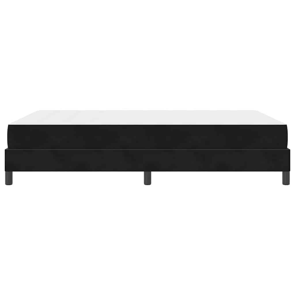Box spring seng med madras Sort 160 x 200 cm Stof
