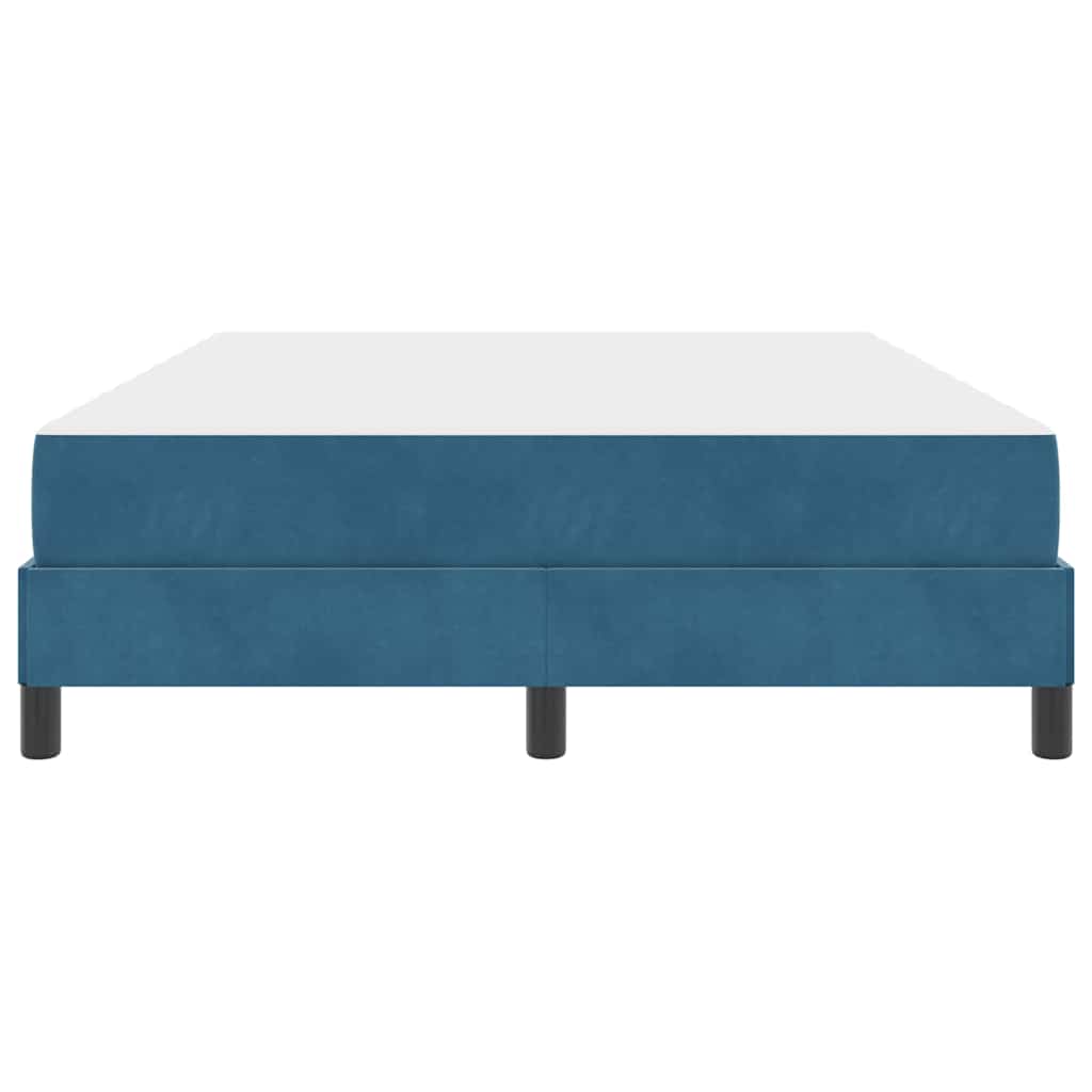 Box spring seng med madras Mørk blå 160 x 200 cm Stof