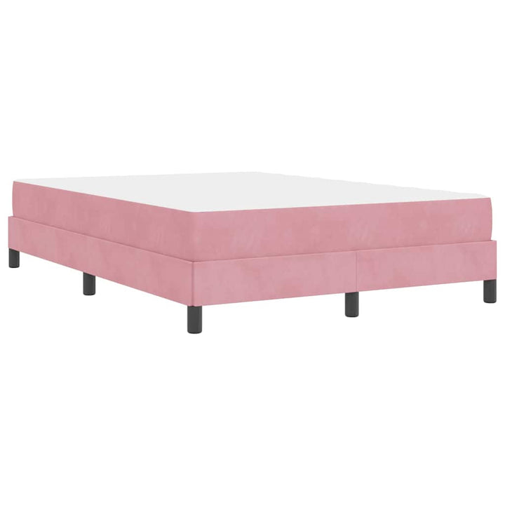 Box spring seng med madras Lyserød 160 x 200 cm Stof