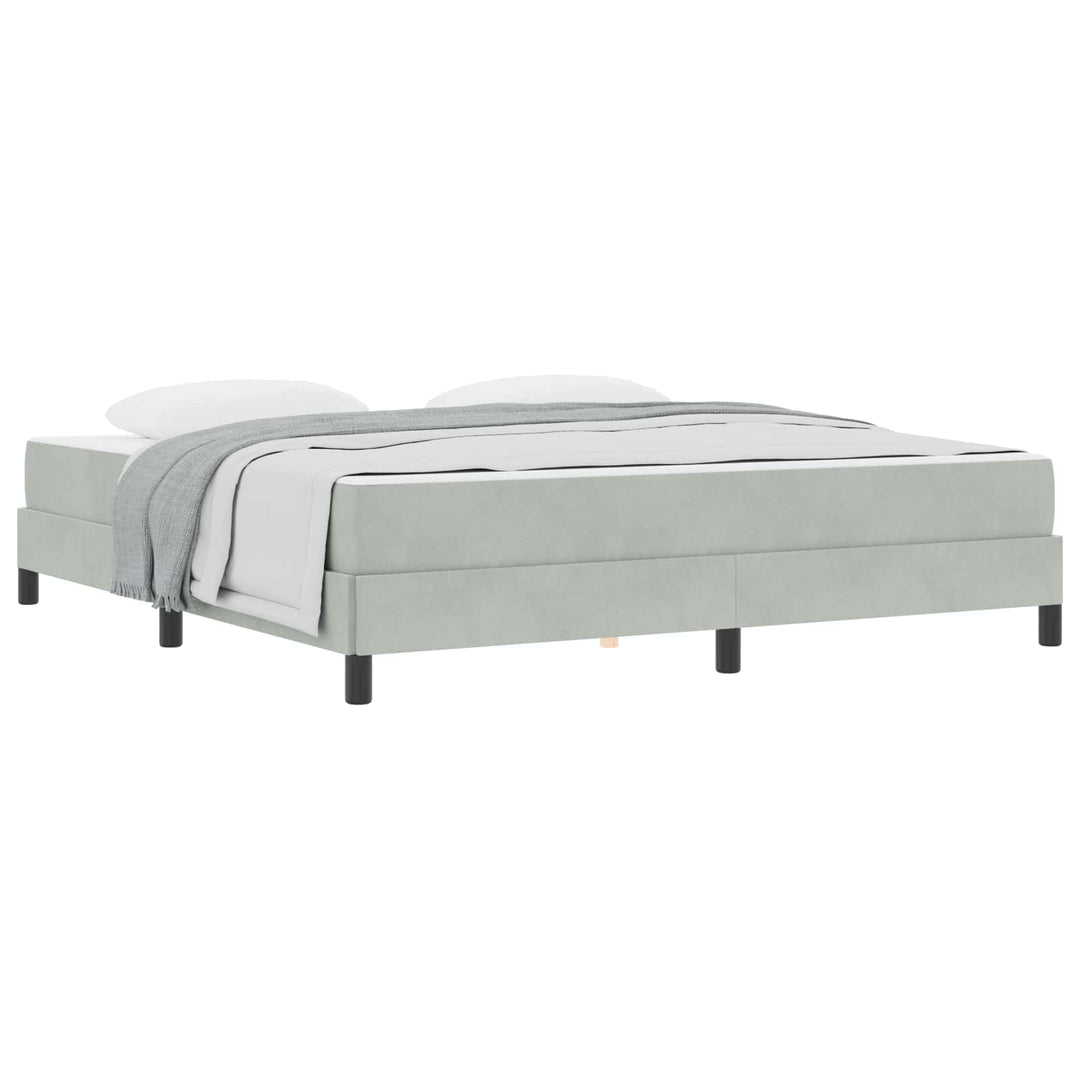 Box spring seng med madras Lysegrå 180 x 200 cm Stof