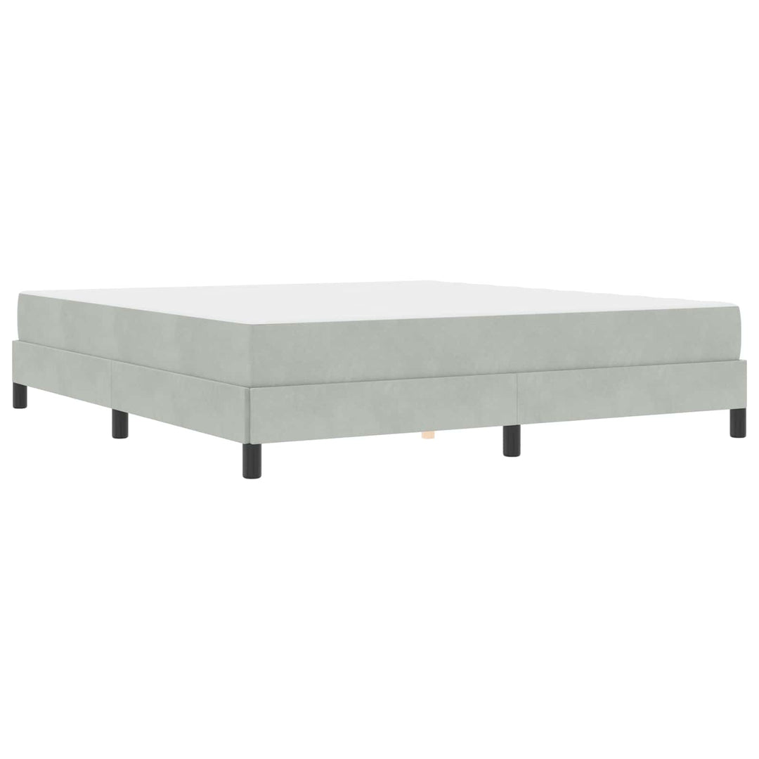 Box spring seng med madras Lysegrå 180 x 200 cm Stof