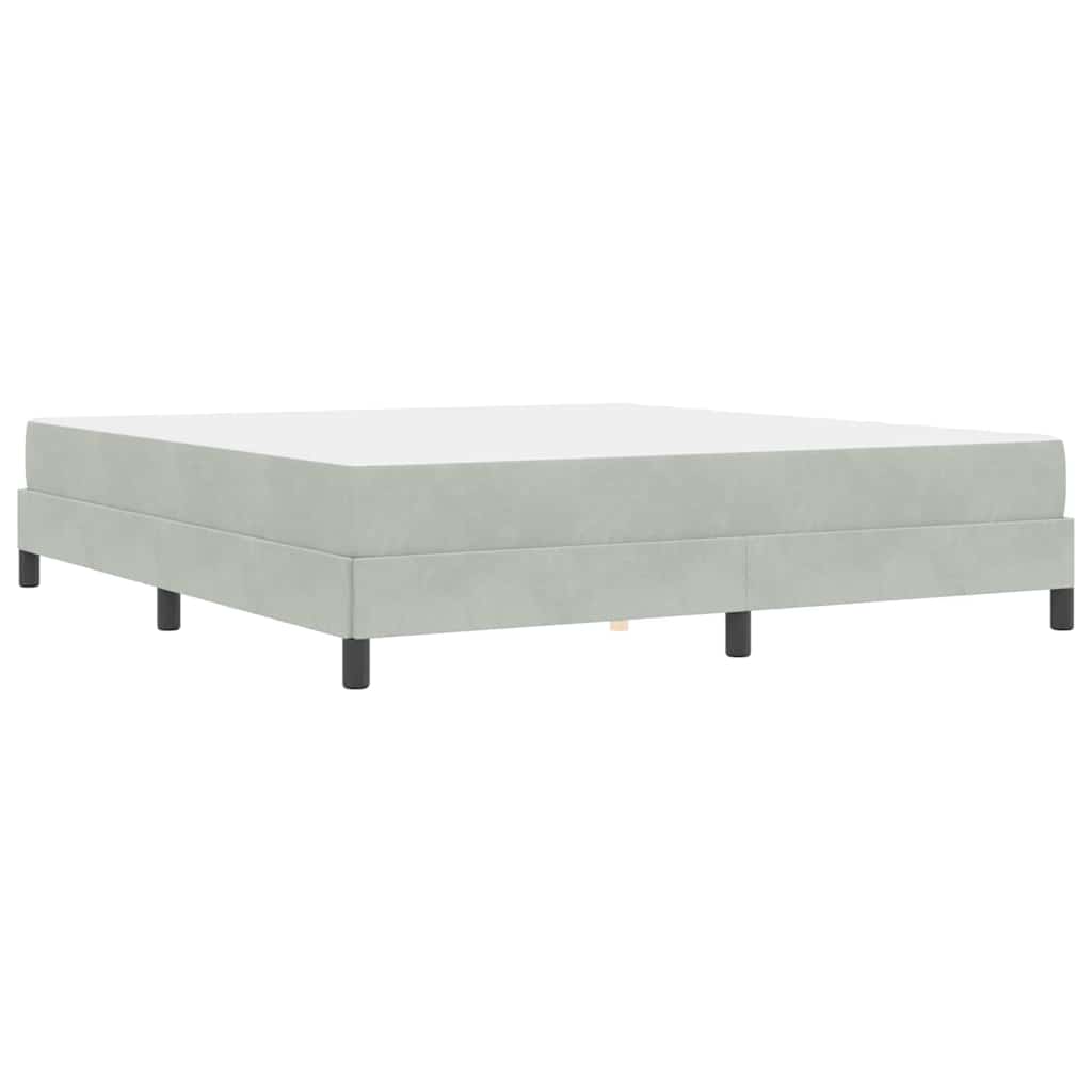 Box spring seng med madras Lysegrå 180 x 200 cm Stof