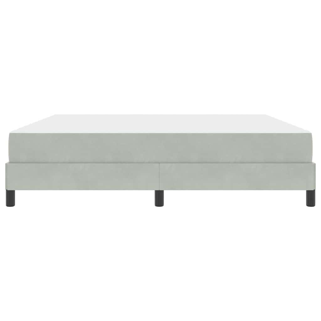 Box spring seng med madras Lysegrå 180 x 200 cm Stof