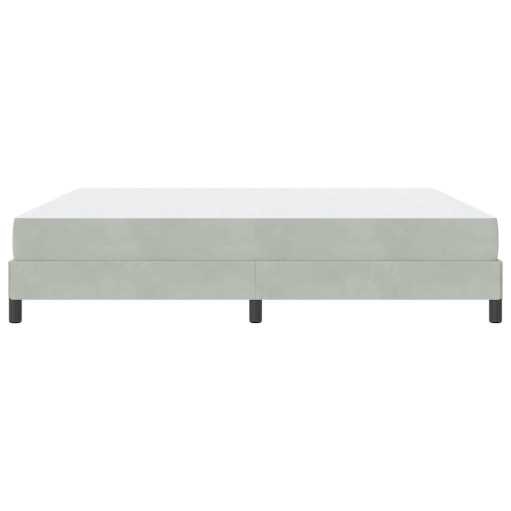 Box spring seng med madras Lysegrå 180 x 200 cm Stof