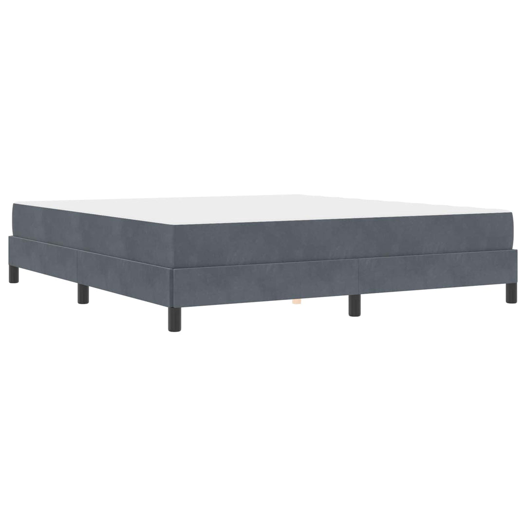 Box spring seng med madras Mørkegrå 180 x 200 cm Stof