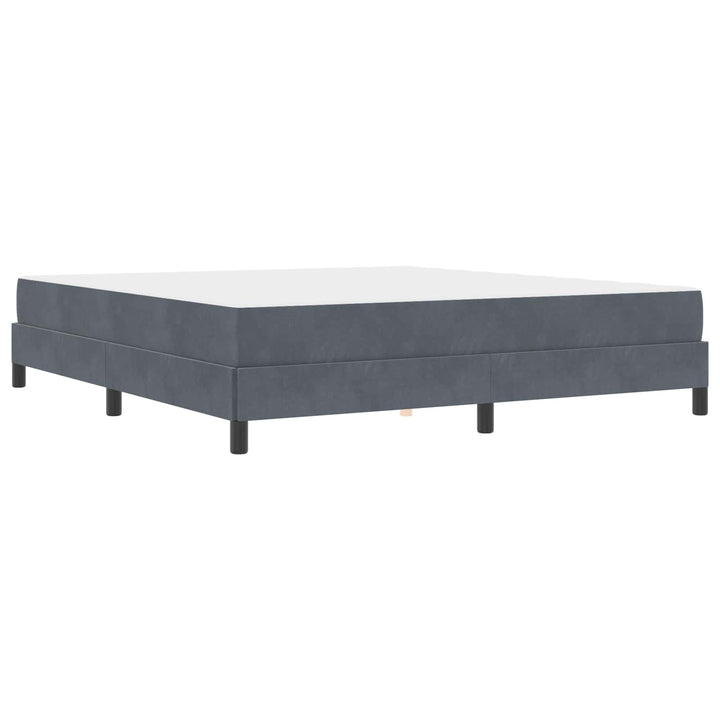 Box spring seng med madras Mørkegrå 180 x 200 cm Stof