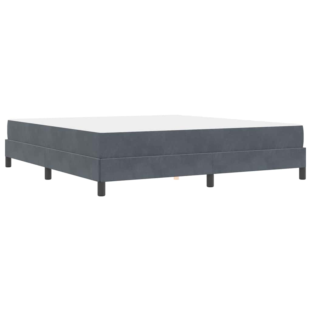 Box spring seng med madras Mørkegrå 180 x 200 cm Stof