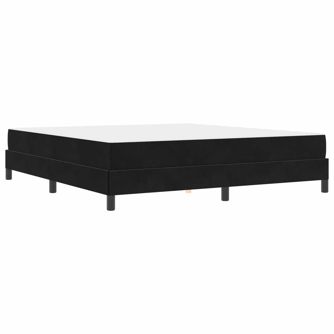 Box spring seng med madras Sort 180 x 200 cm Stof