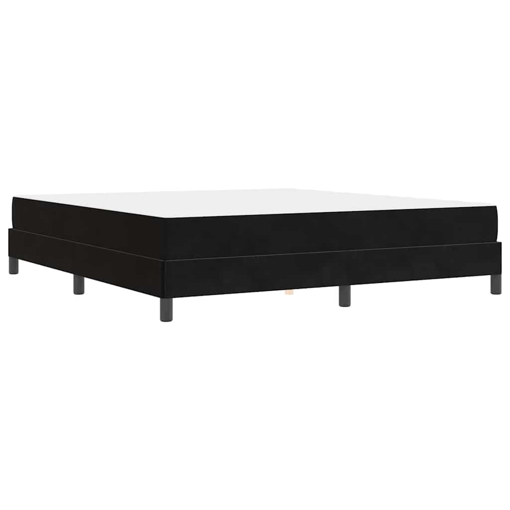 Box spring seng med madras Sort 180 x 200 cm Stof