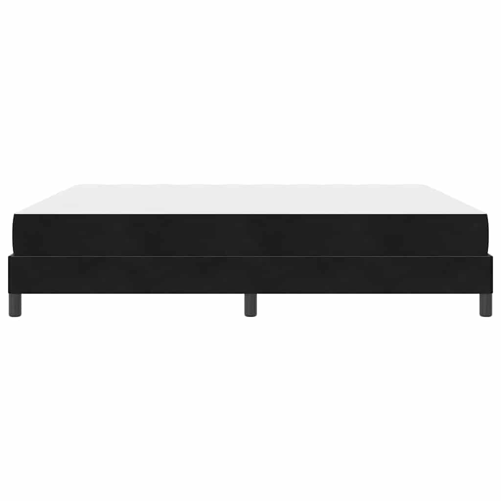 Box spring seng med madras Sort 180 x 200 cm Stof