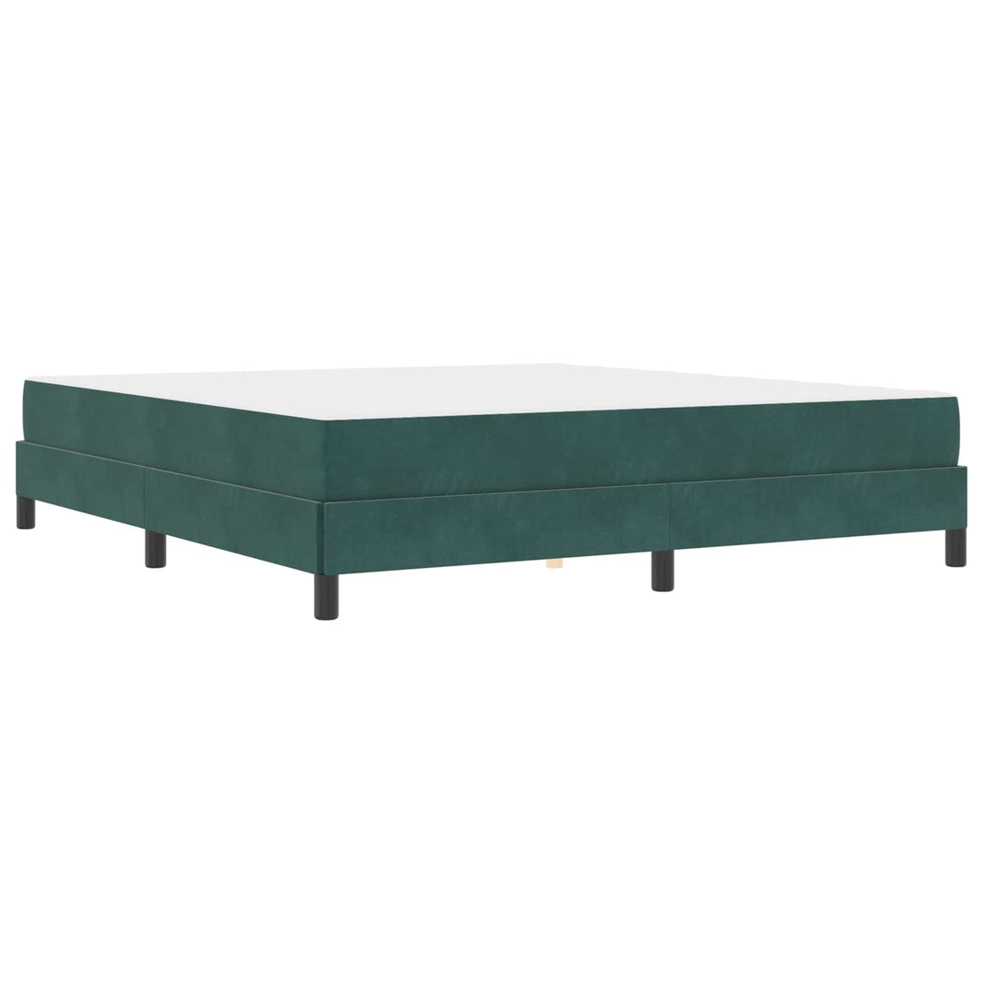 Box spring seng med madras Mørkegrøn 180 x 200 cm Stof