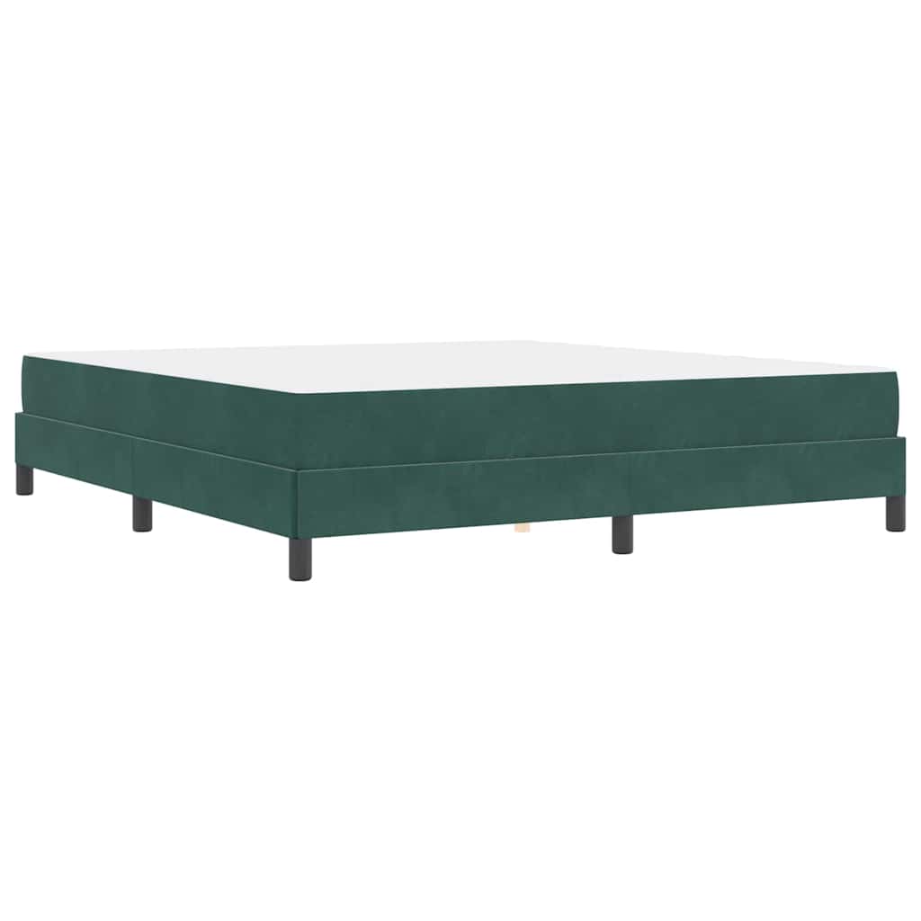 Box spring seng med madras Mørkegrøn 180 x 200 cm Stof