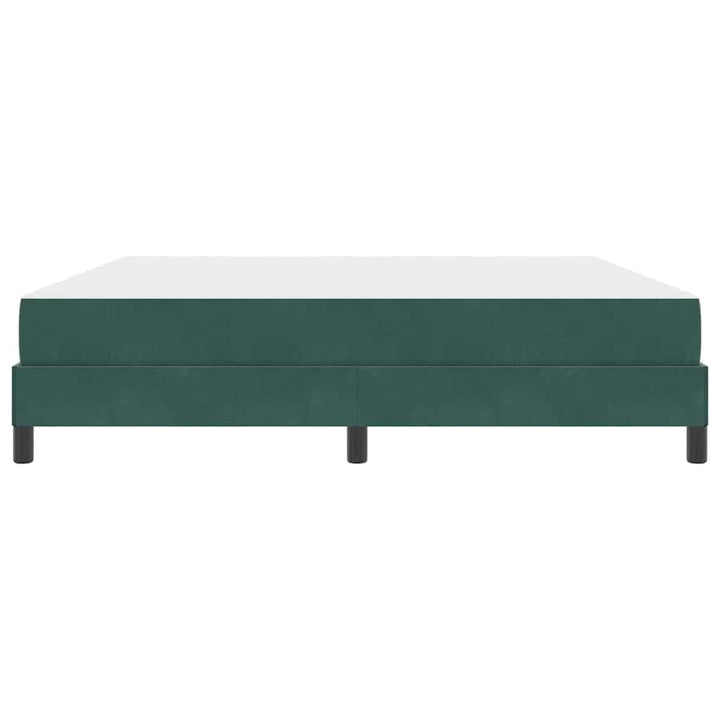 Box spring seng med madras Mørkegrøn 180 x 200 cm Stof