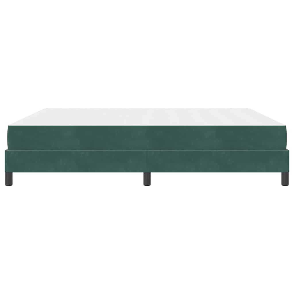 Box spring seng med madras Mørkegrøn 180 x 200 cm Stof