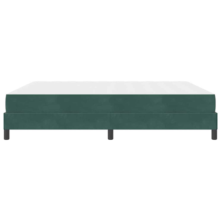 Box spring seng med madras Mørkegrøn 180 x 200 cm Stof