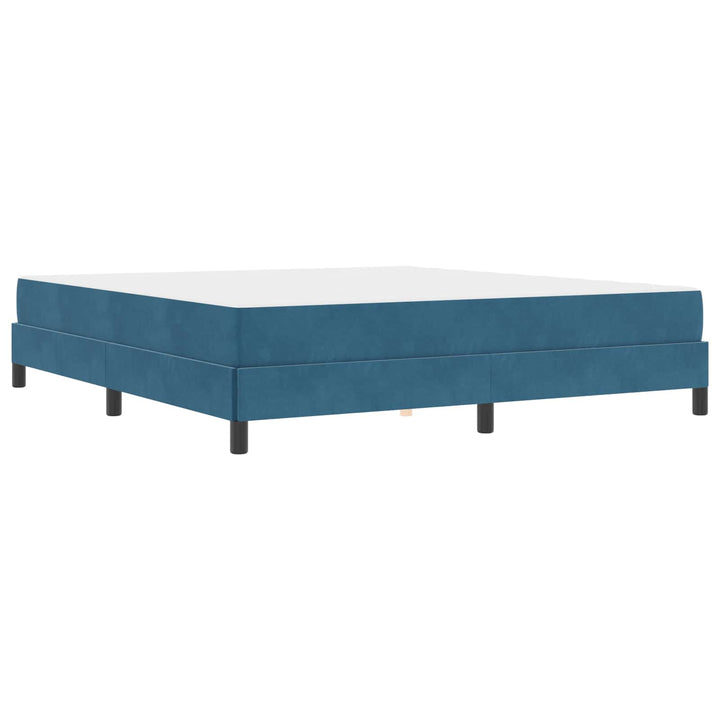 Box spring seng med madras Mørk blå 180 x 200 cm Stof