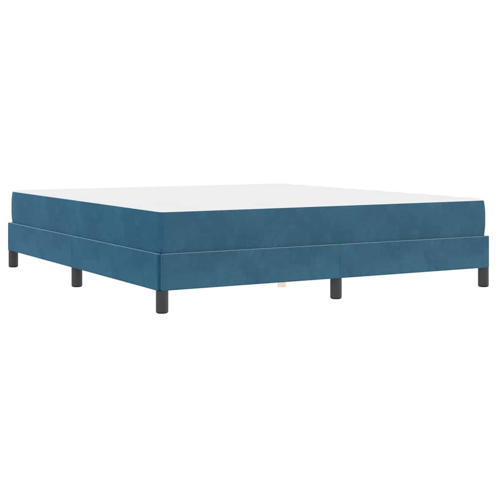 Box spring seng med madras Mørk blå 180 x 200 cm Stof