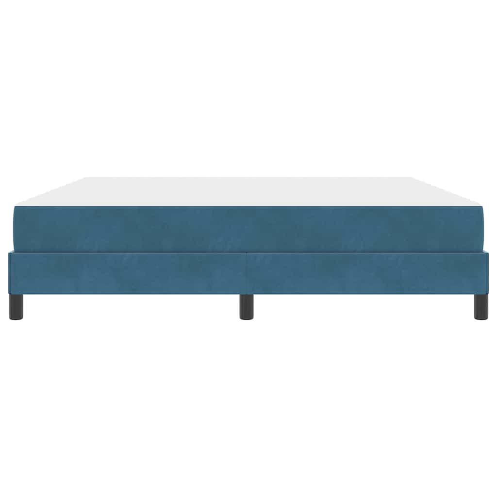 Box spring seng med madras Mørk blå 180 x 200 cm Stof