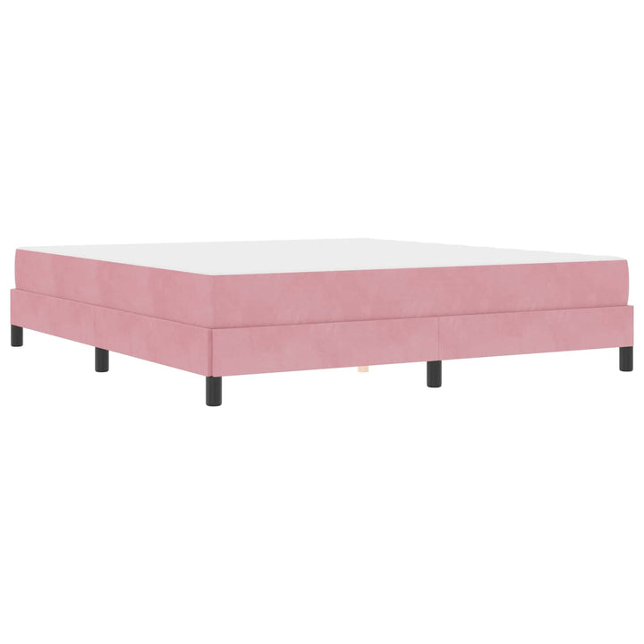 Box spring seng med madras Lyserød 180 x 200 cm Stof