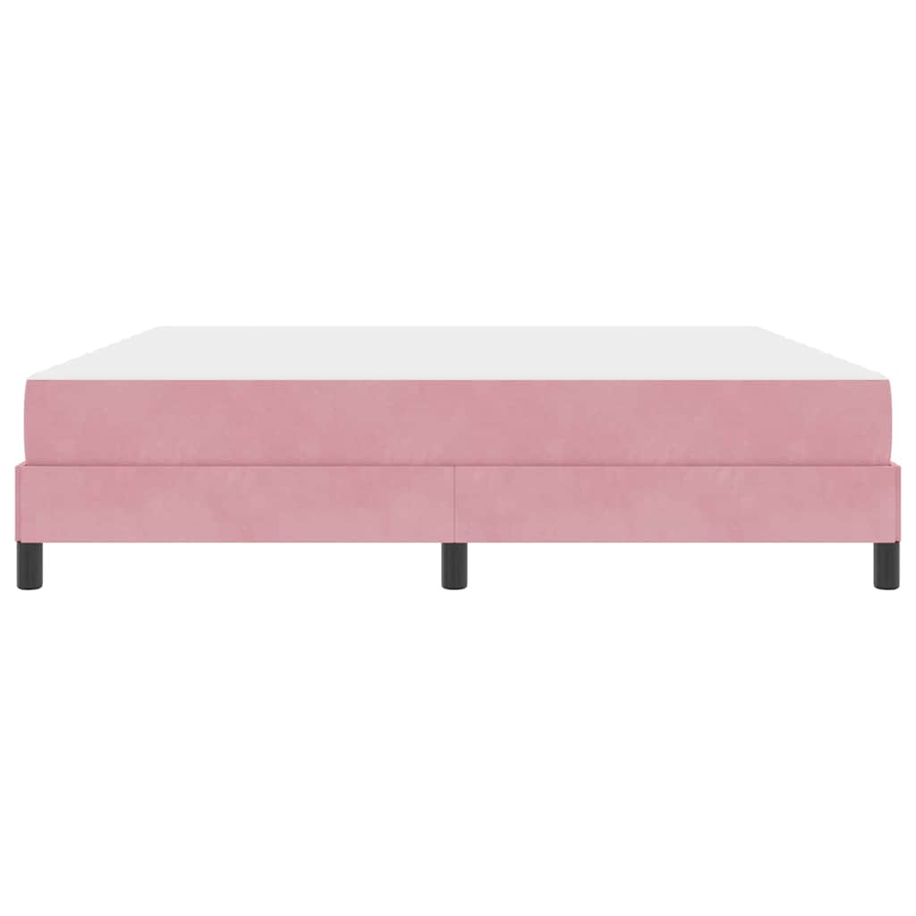 Box spring seng med madras Lyserød 180 x 200 cm Stof