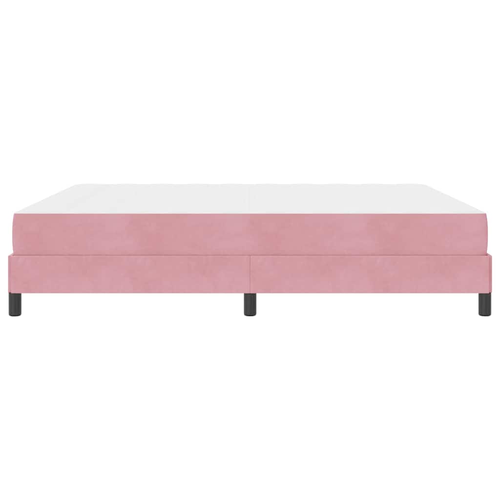 Box spring seng med madras Lyserød 180 x 200 cm Stof