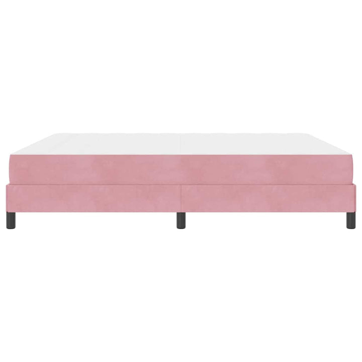 Box spring seng med madras Lyserød 180 x 200 cm Stof