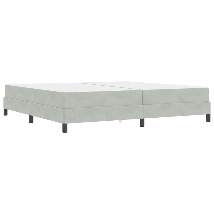 Box spring seng med madras Lysegrå 200 x 200 cm Stof