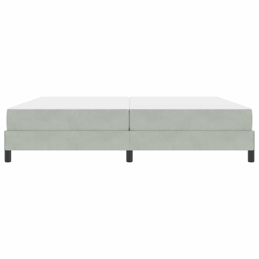 Box spring seng med madras Lysegrå 200 x 200 cm Stof