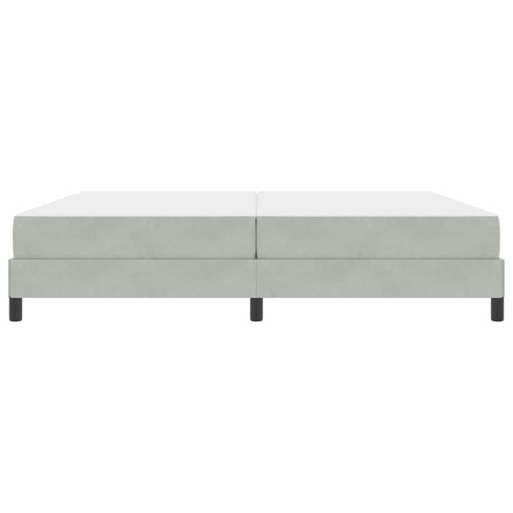Box spring seng med madras Lysegrå 200 x 200 cm Stof
