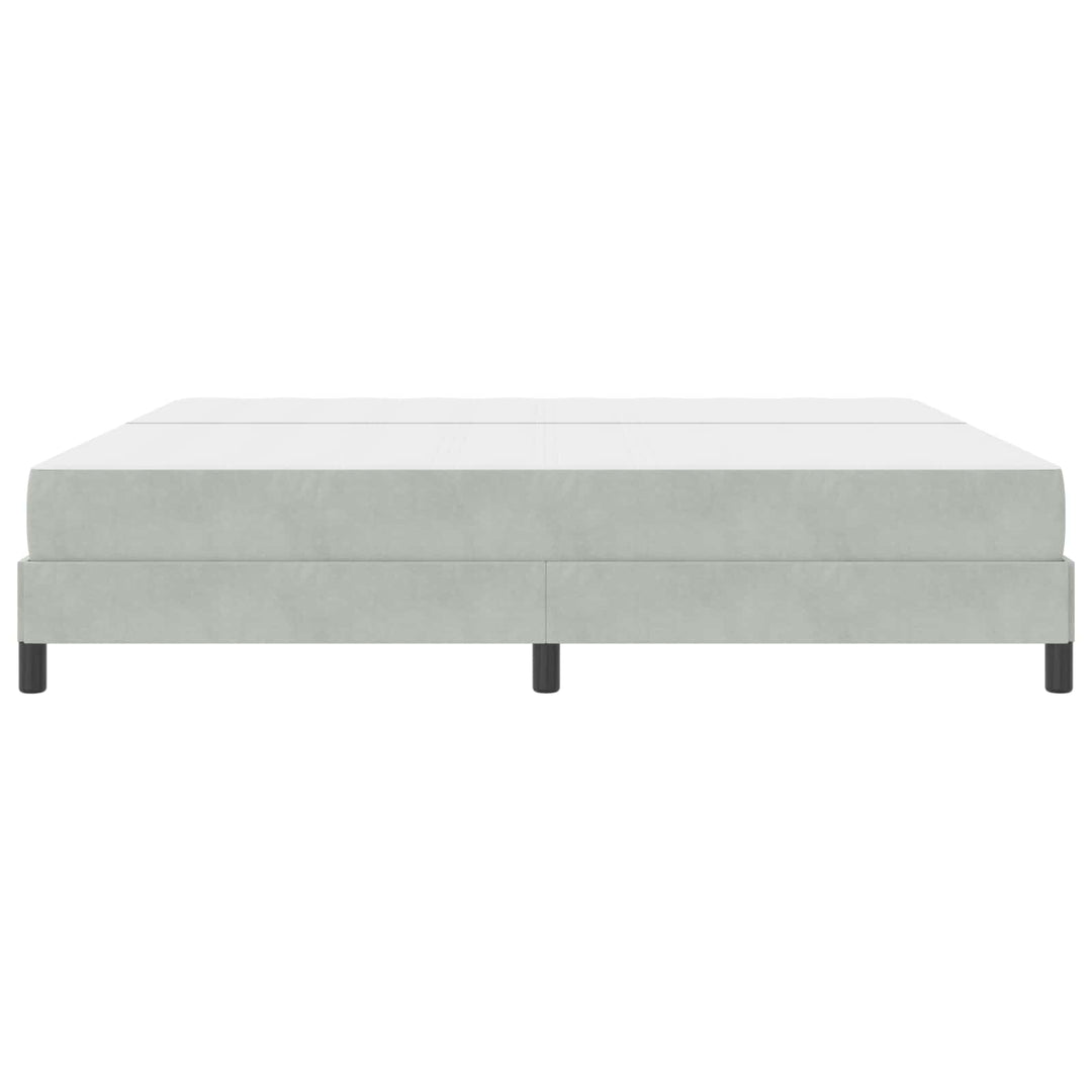 Box spring seng med madras Lysegrå 200 x 200 cm Stof