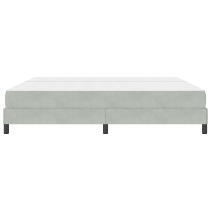 Box spring seng med madras Lysegrå 200 x 200 cm Stof