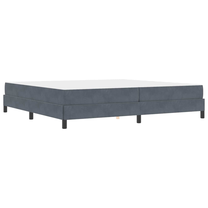 Box spring seng med madras Mørkegrå 200 x 200 cm Stof