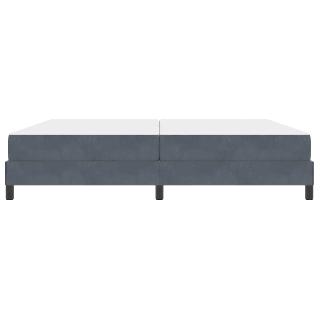 Box spring seng med madras Mørkegrå 200 x 200 cm Stof