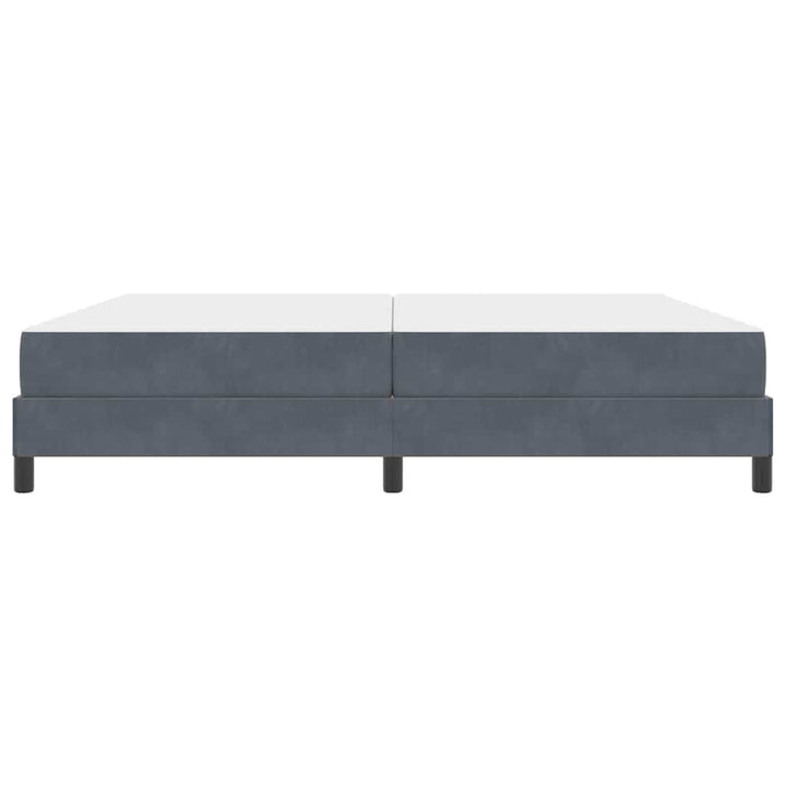 Box spring seng med madras Mørkegrå 200 x 200 cm Stof