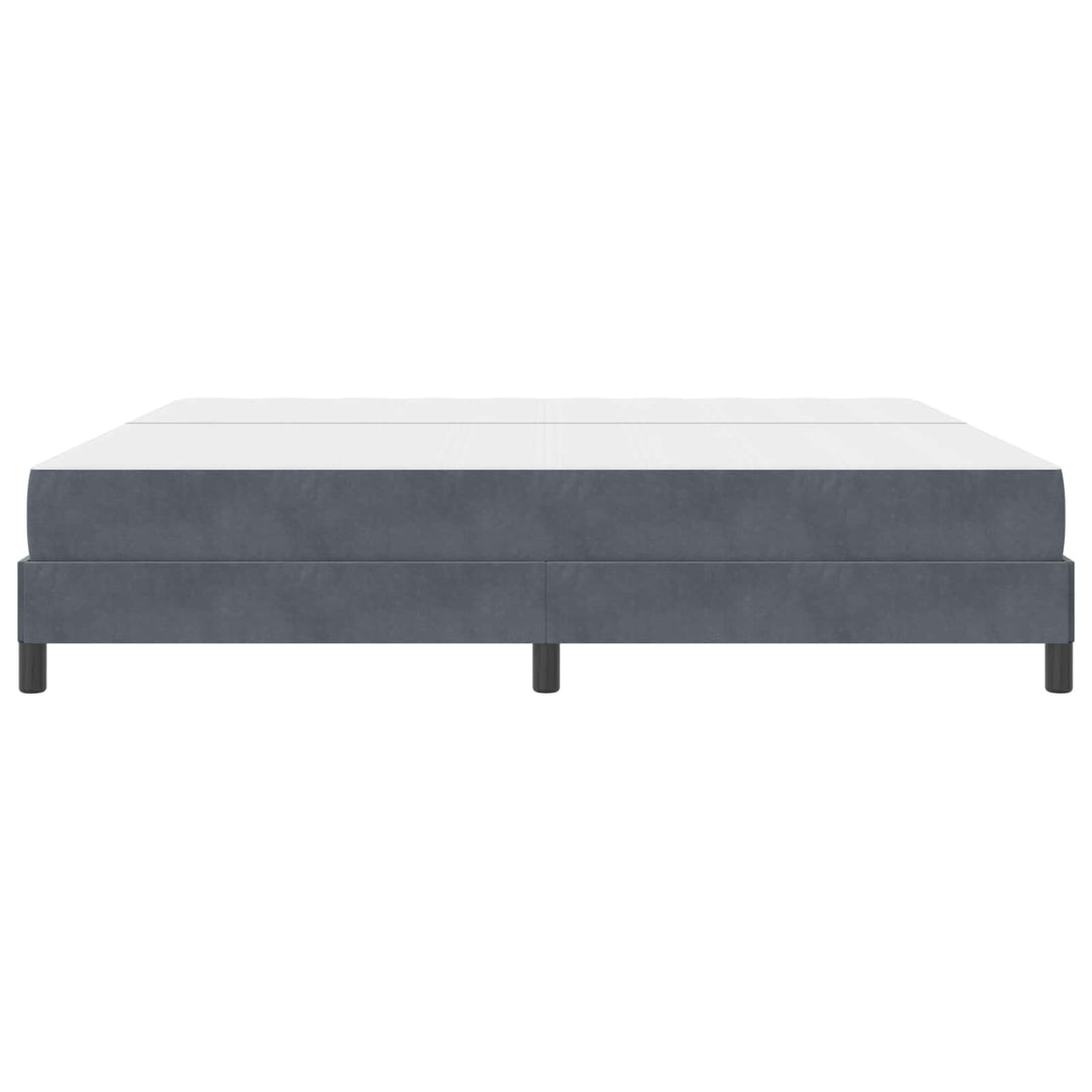 Box spring seng med madras Mørkegrå 200 x 200 cm Stof
