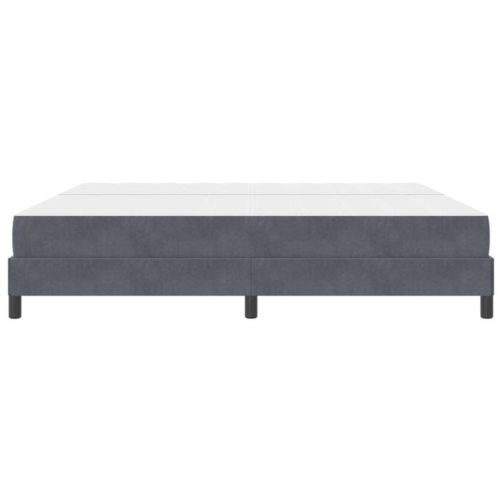 Box spring seng med madras Mørkegrå 200 x 200 cm Stof