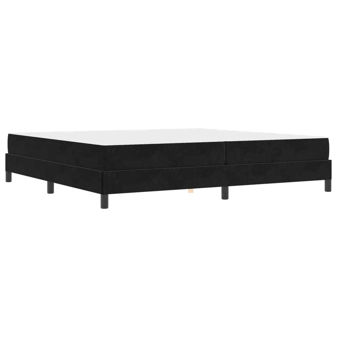 Box spring seng med madras Sort 200 x 200 cm Stof