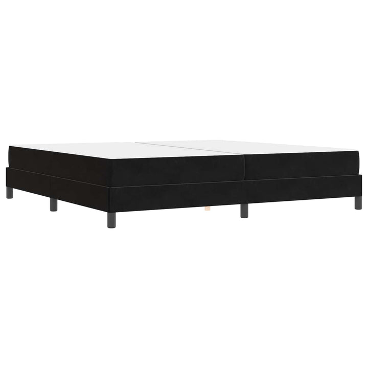 Box spring seng med madras Sort 200 x 200 cm Stof