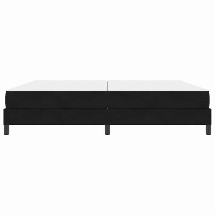 Box spring seng med madras Sort 200 x 200 cm Stof