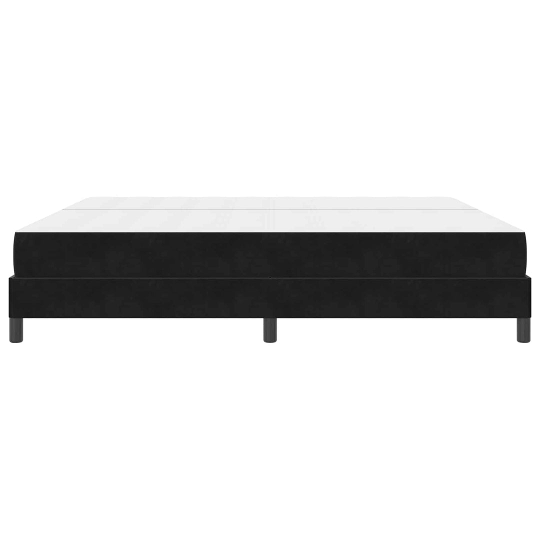 Box spring seng med madras Sort 200 x 200 cm Stof